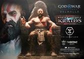 Throne legacy god of war series statuette 1/3 ragnarok master thyself kratos bonus version 67 cm