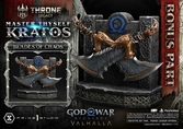 Throne legacy god of war series statuette 1/3 ragnarok master thyself kratos bonus version 67 cm