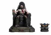 Throne legacy god of war series statuette 1/3 ragnarok master thyself kratos bonus version 67 cm