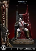Throne legacy god of war series statuette 1/3 ragnarok young thyself kratos 91 cm