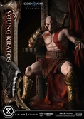 Throne legacy god of war series statuette 1/3 ragnarok young thyself kratos 91 cm