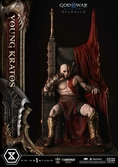Throne legacy god of war series statuette 1/3 ragnarok young thyself kratos 91 cm