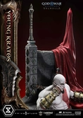 Throne legacy god of war series statuette 1/3 ragnarok young thyself kratos 91 cm