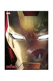 MARVEL CIVIL WAR - Poster en Verre - IRON MAN Face - 30X40 Cm