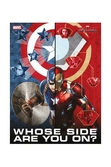 MARVEL CIVIL WAR - Poster en Verre - Whose Side Are You - 30X40 Cm