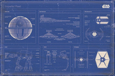 Star wars - poster 61x91 - blueprint imperial fleet