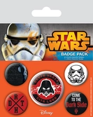 STAR WARS - Pack 5 Badges - Dark Side