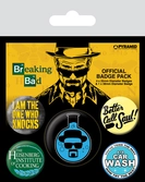 BREAKING BAD - Pack 5 Badges - Heisenberg Flask