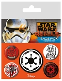 STAR WARS - Pack 5 Badges - Rebels Villains