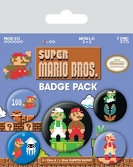 NINTENDO - Pack 5 Badges - Super Mario Bros