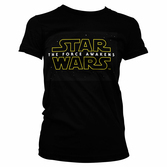 STAR WARS 7 - T-Shirt The force Awakens Logo Girly Black (M)