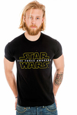 Star wars 7 - t-shirt the force awakens logo black (s)