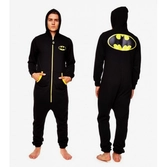 Dc comics - jumpsuit - batman black logo - adulte