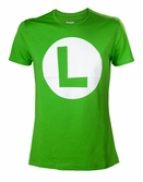 NINTENDO - T-Shirt Luigi Logo - Green (S)