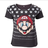 NINTENDO - T-Shirt Mario Black With Stars (M)