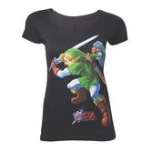 ZELDA - T-Shirt Link Attack - Black - GIRLS (L)