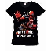 DEADPOOL - MARVEL T-Shirt Bite Me Officiel Black (XXL)