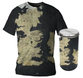 GAME OF THRONES - T-Shirt - Westeros Map - DELUXE EDITION (XXL)