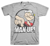 POPEYE - T-Shirt MAN UP ! - H.Grey (L)