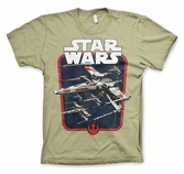 STAR WARS - T-Shirt Red Squadron - Khaki (S)