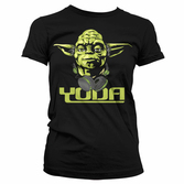 STAR WARS - T-Shirt GIRL Cool Yoda - Black (L)