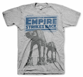 Star wars - t-shirt empire strikes back at-at - h.grey (s)
