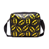 BATMAN - Black Messenger Bag Front Allover Classic Logo