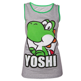 NINTENDO - T-Shirt Super Mario : Yoshi GreyTank Top GIRLS (L)