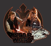 Star wars - messenger bag han solo & chewbacca - small size