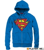 SUPERMAN - Sweat Zip Logo Grunge Homme - Cobalt (XXL)