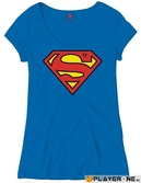 SUPERMAN - T-Shirt Woman Symbol Logo Classic - Cobalt (L)