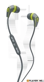 SKULLCANDY - 50/50 Gray/Hot Lime ( With Mic + Shuffle Control )