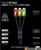PDP - Afterglow - Cable HDMI Triple 1.80 M - RED/ORANGE/GREEN - PS4
