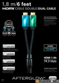PDP - Afterglow - Cable HDMI Double 1.80 M - BLUE/GREEN - PS4