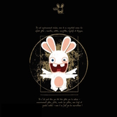 LAPINS CRETINS - Sweat Raving Rabbit Da Vinci Noir (L)