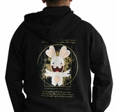 LAPINS CRETINS - Sweat Raving Rabbit Da Vinci Noir (M)