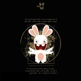 LAPINS CRETINS - Sweat Raving Rabbit Da Vinci Noir (S)