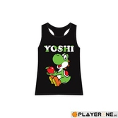 NINTENDO - T-Shirt Super Mario : Yoshi Black Tank Top GIRLS (XL)