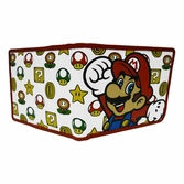 NINTENDO - Portefeuille - Mushroom Pattem With Mario Bifold