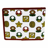 NINTENDO - Portefeuille - Mushroom Pattem With Mario Bifold