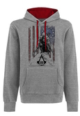 Assassin's creed 3 - sweatshirt - flag and connor grey (xl)