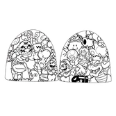 NINTENDO - Super Mario Bros - Bonnet  - Various Characters White