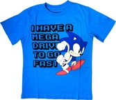 SONIC - T-Shirt Mega Drive to Go Fast Blue ( 176/182 )