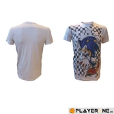 SONIC - T-Shirt Checkered Background White (L)