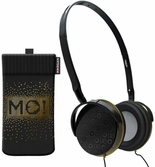 MORGAN - PACK Universal Chausette Noire & Or + Casque Stéréo Noir