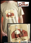 SIMPSONS - T-Shirt beige homme Like Father Like Son (S)