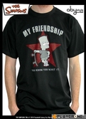 SIMPSONS - T-Shirt Homme Used Black Bart (L)