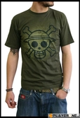 ONE PIECE - T-Shirt Basic Kaki Homme Skull with map Used Version (L)