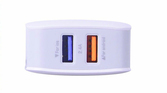Chargeur Rapide 2,4A + 1A + Câble USB Type C Blanc - Switch