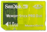Carte Mémoire Memory Stick PRO Duo 1 Go - SanDisk